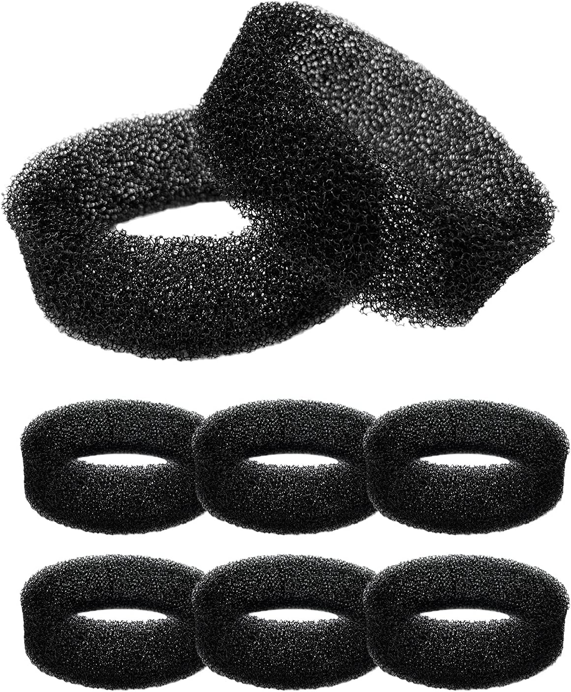 Tomxcute 8 Packs Filters & 8 Sponges Foam Filters for 108oz/3.2L and 135oz/4.0L Adjustable Water Flow Pet Water Fountain